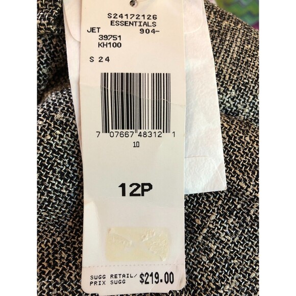 Jones New York Grey Tweed Button Women's Jacket Blazer Size 12P - Picture 4 of 6